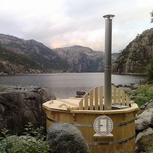 wooden hot tub